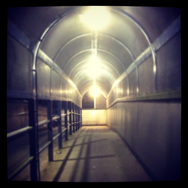 Daddy got stuck on the train this evening. He got stuck in this spooky place!