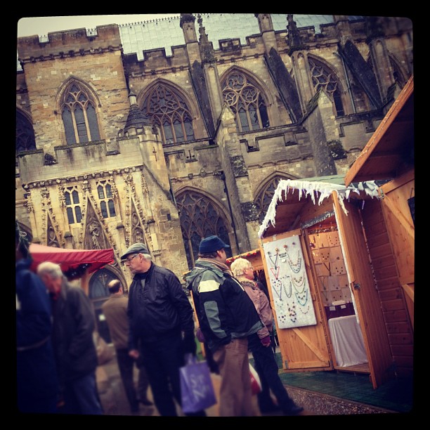 We went to the Christmas market today! Daddy had a smile on his face  as he walked around!