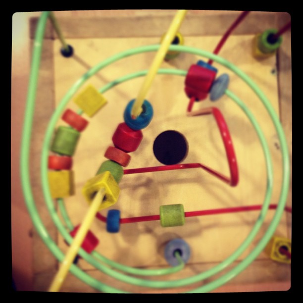 I saw some modern art at the doctors surgery, before nasty nurse lady, stuck TWO needles in me! Daddy didn't even tell her off!!