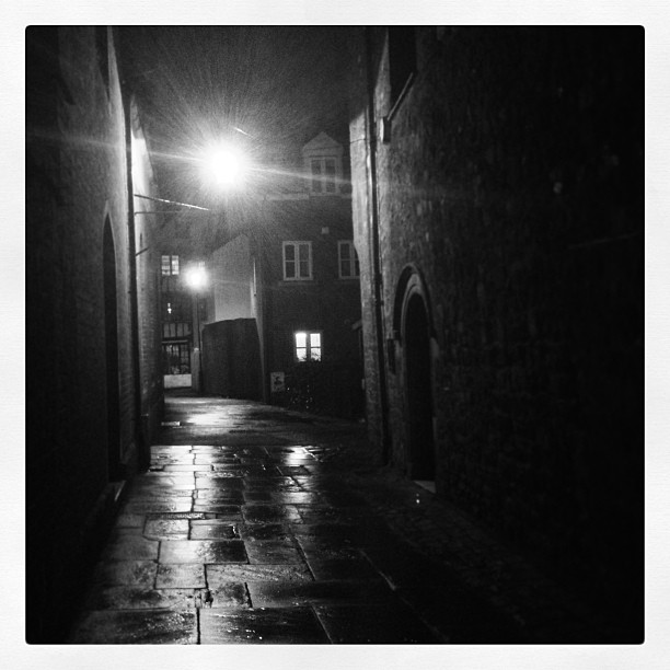 Daddy walks around some really old streets in #exeter