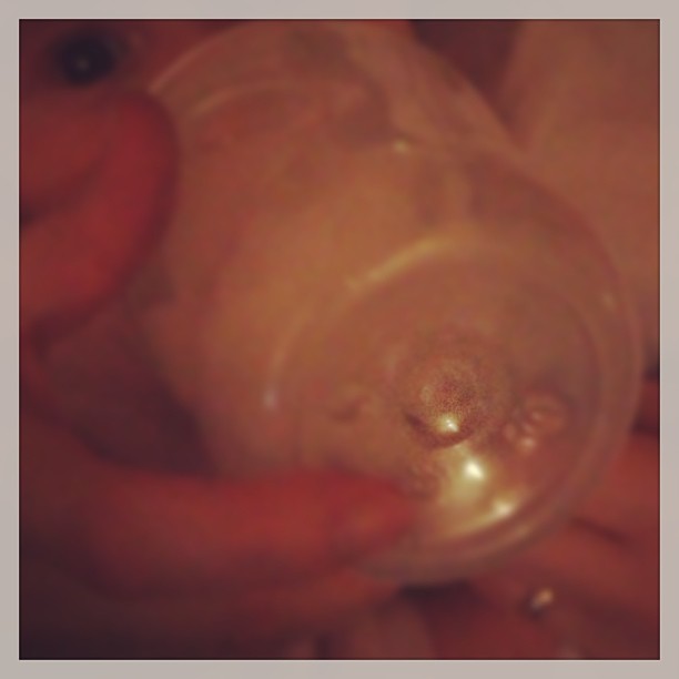 I drank lots of milk tonight!