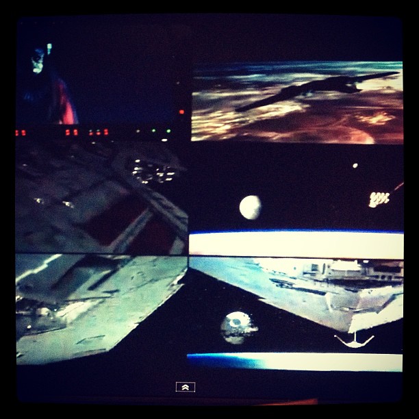 Daddy tried to watch some movies this evening #StarWars