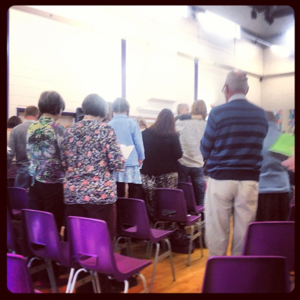 We got to church the normal time today!