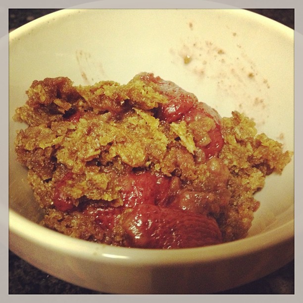 Mmmmm strawberry crumble
