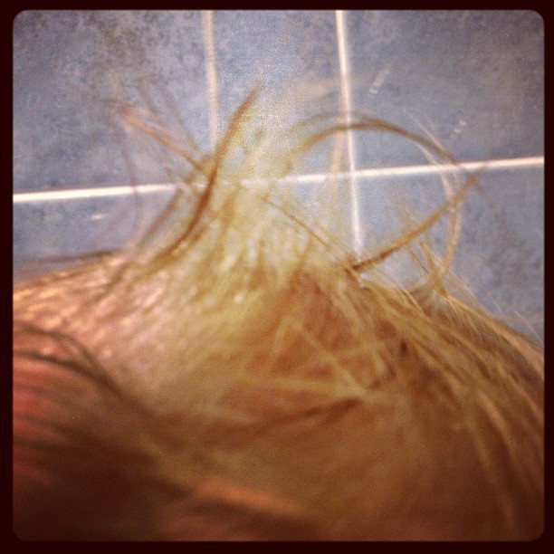 I got given spiky hair today