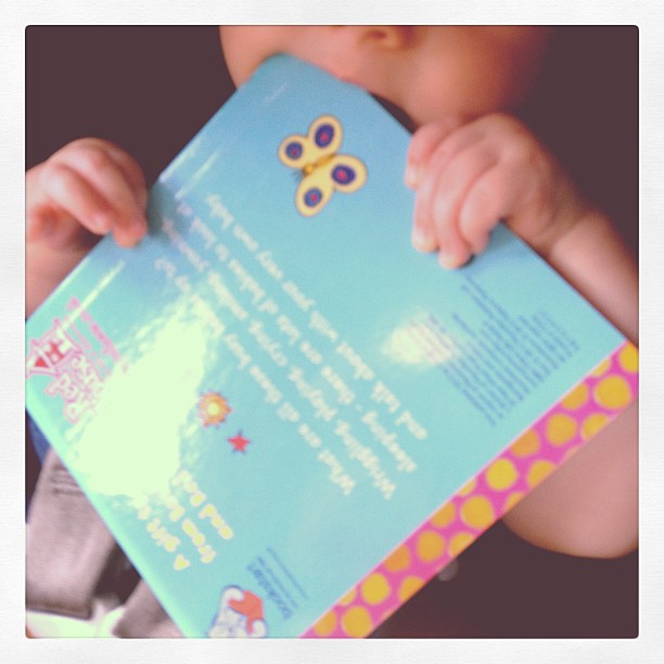 I passed my 9-12 month review today. So they have me more books to eat! Yummy!